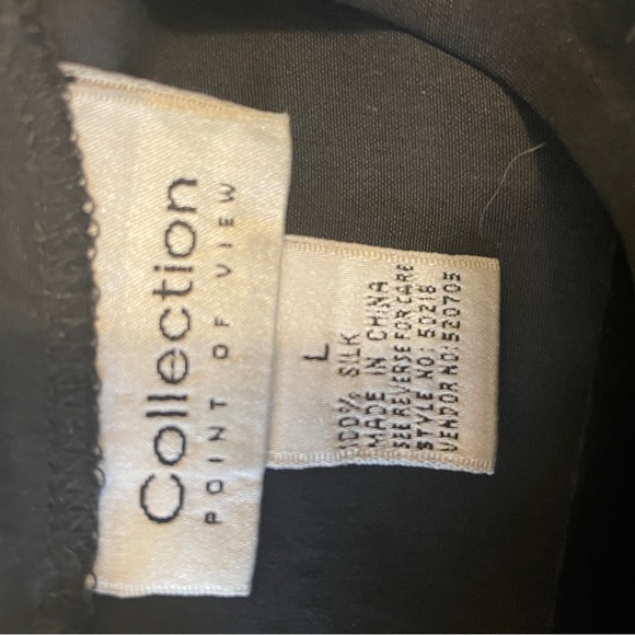 Collection point of view, size large, black silk blouse - Picture 5 of 5